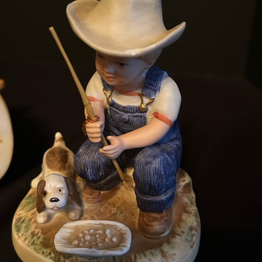 Denim Days Figurine #1504 After Chores By Homco 1985  Home Interiors - Picture 7 of 10